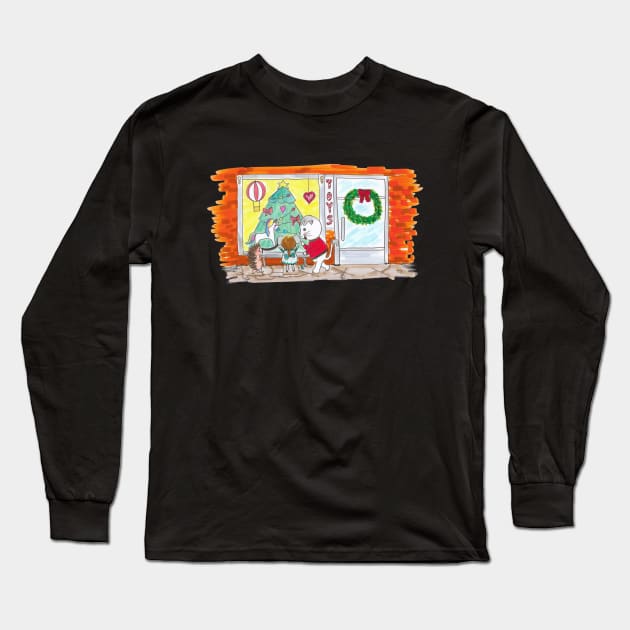 In front of the toy store Long Sleeve T-Shirt by Fradema